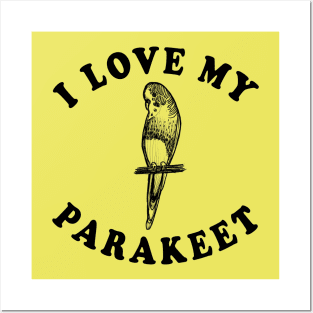 I Love My Parakeet Posters and Art